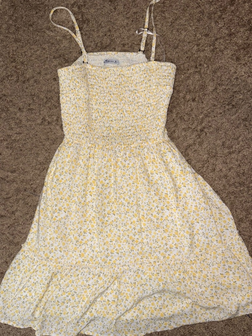Hollister Cream Mini Dress with Yellow Ditsy Floral